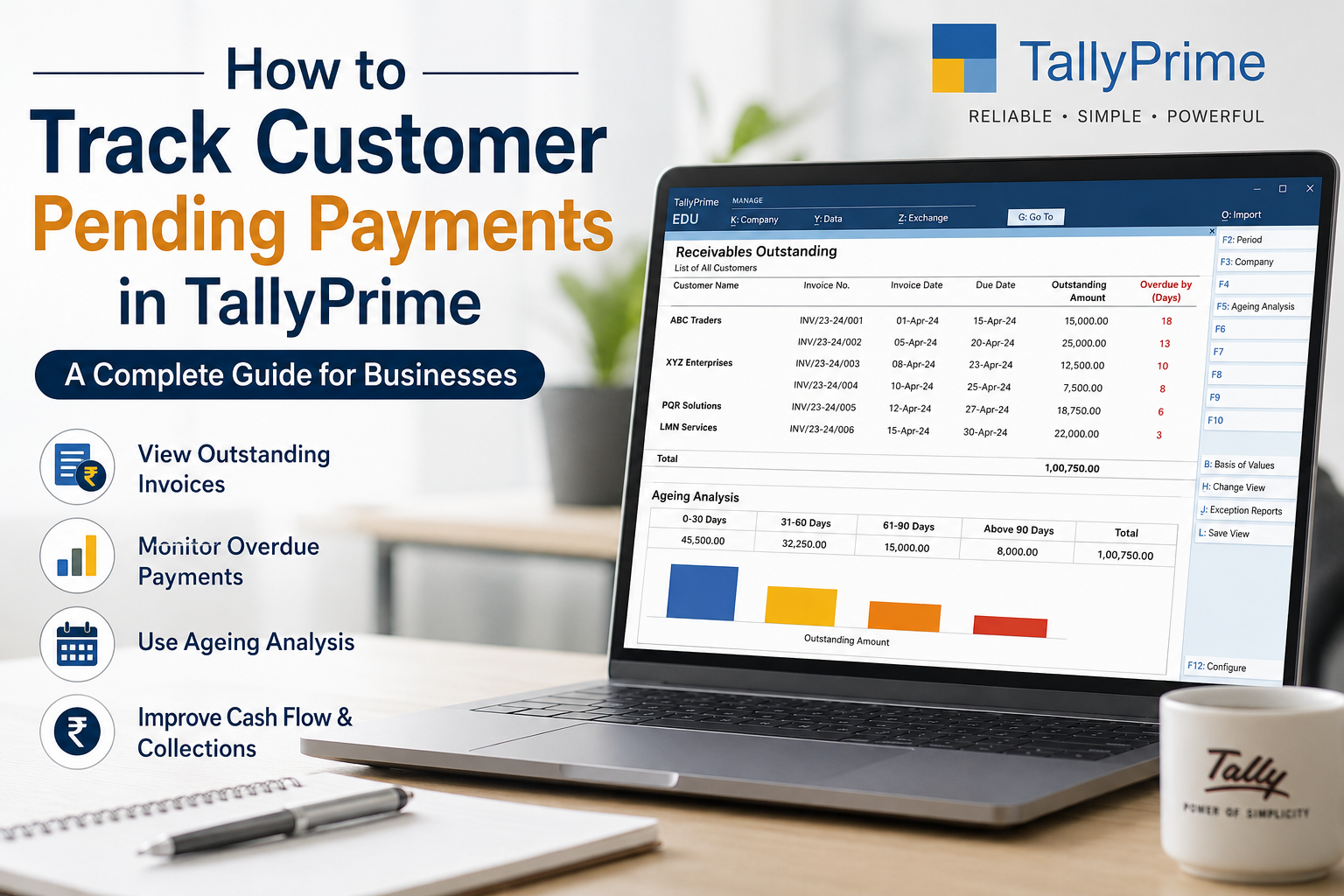Track Customer Pending Payments in TallyPrime